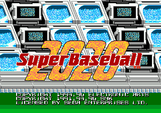 2020 Toshi Super Baseball Title Screen